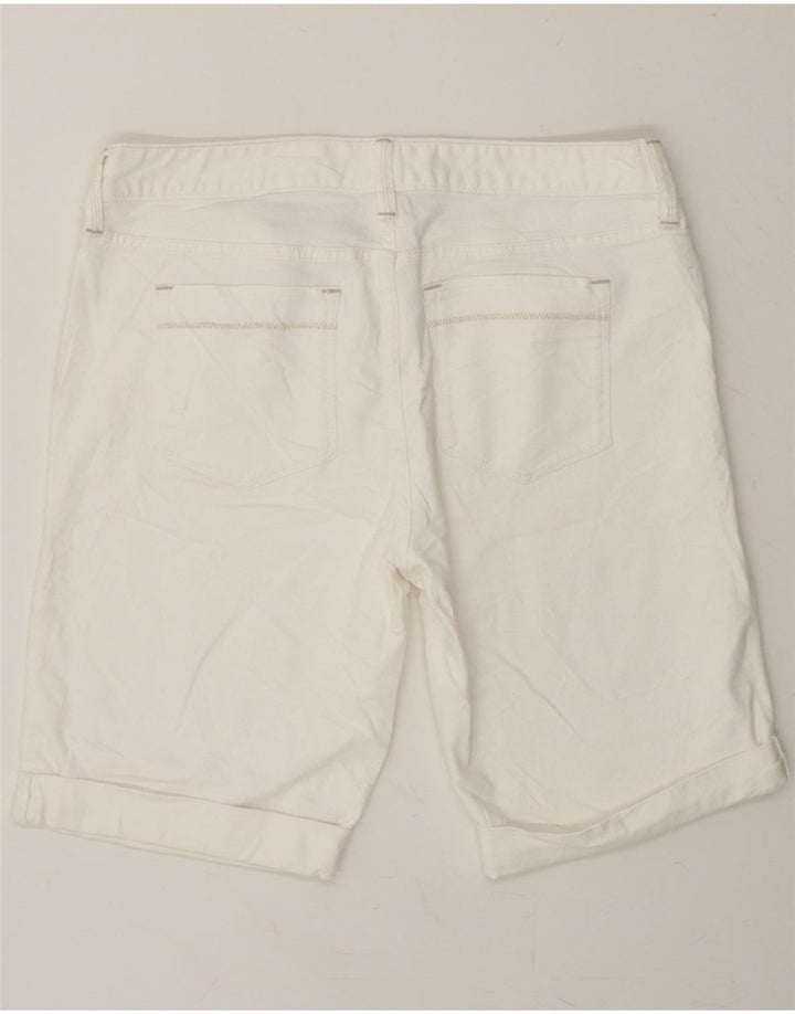 EDDIE BAUER Womens Slightly Curvy Denim Shorts US 12 Large W34  White Vintage Eddie Bauer and Second-Hand Eddie Bauer from Messina Hembry 