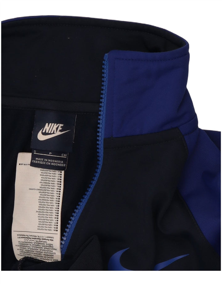 Мужской спортивный костюм Nike, маленький темно-синий полиэстер с цветными блоками