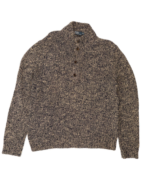 Мужской джемпер POLO RALPH LAUREN, 2XL, серый хлопок с крапинками