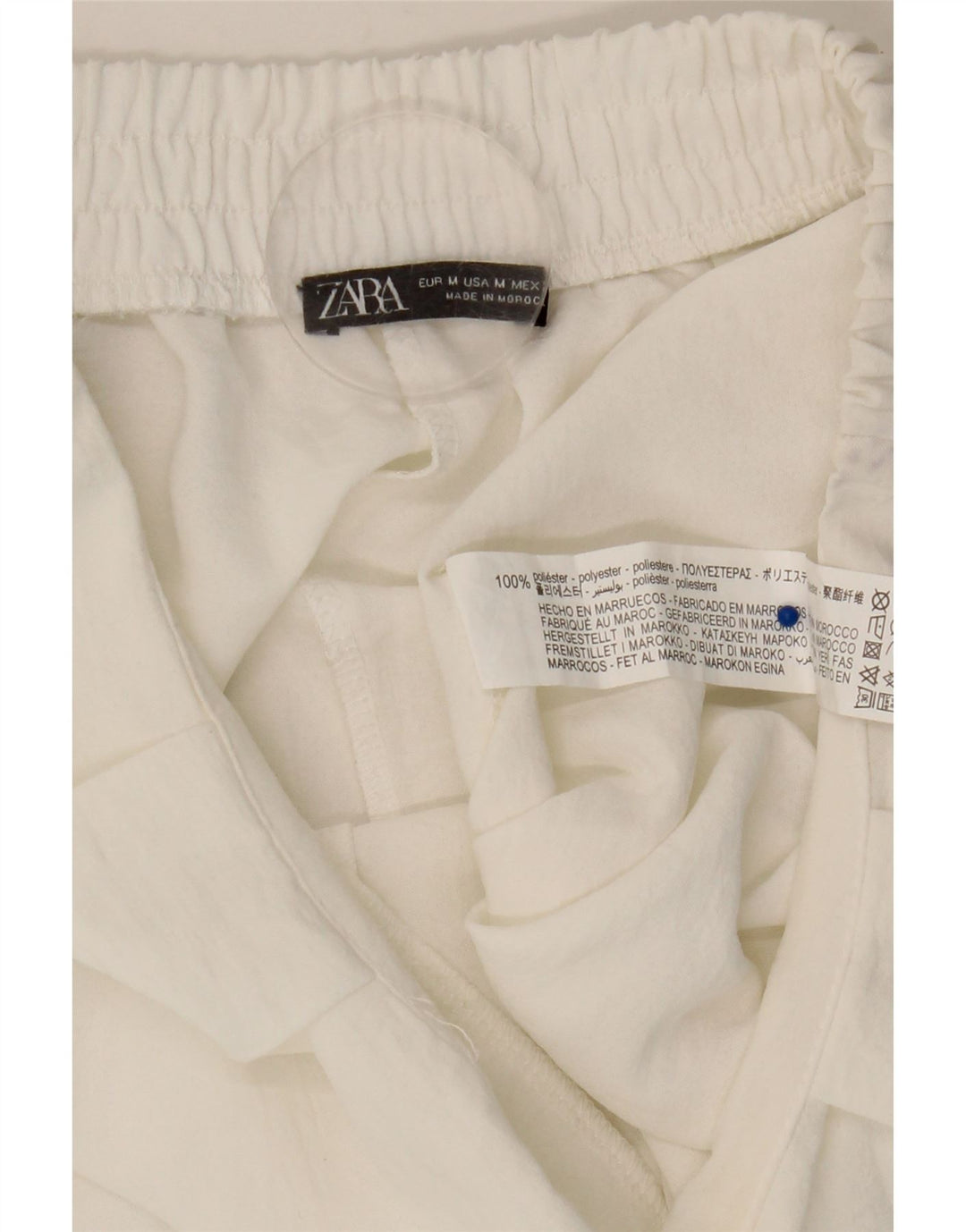 Женские брюки чинос свободного кроя Zara, средние W28 L25, белый полиэстер