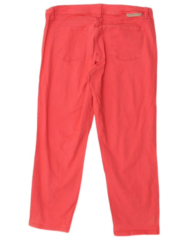 Женские прямые повседневные брюки Calvin Klein, США 14, большие W34 L26, розовые