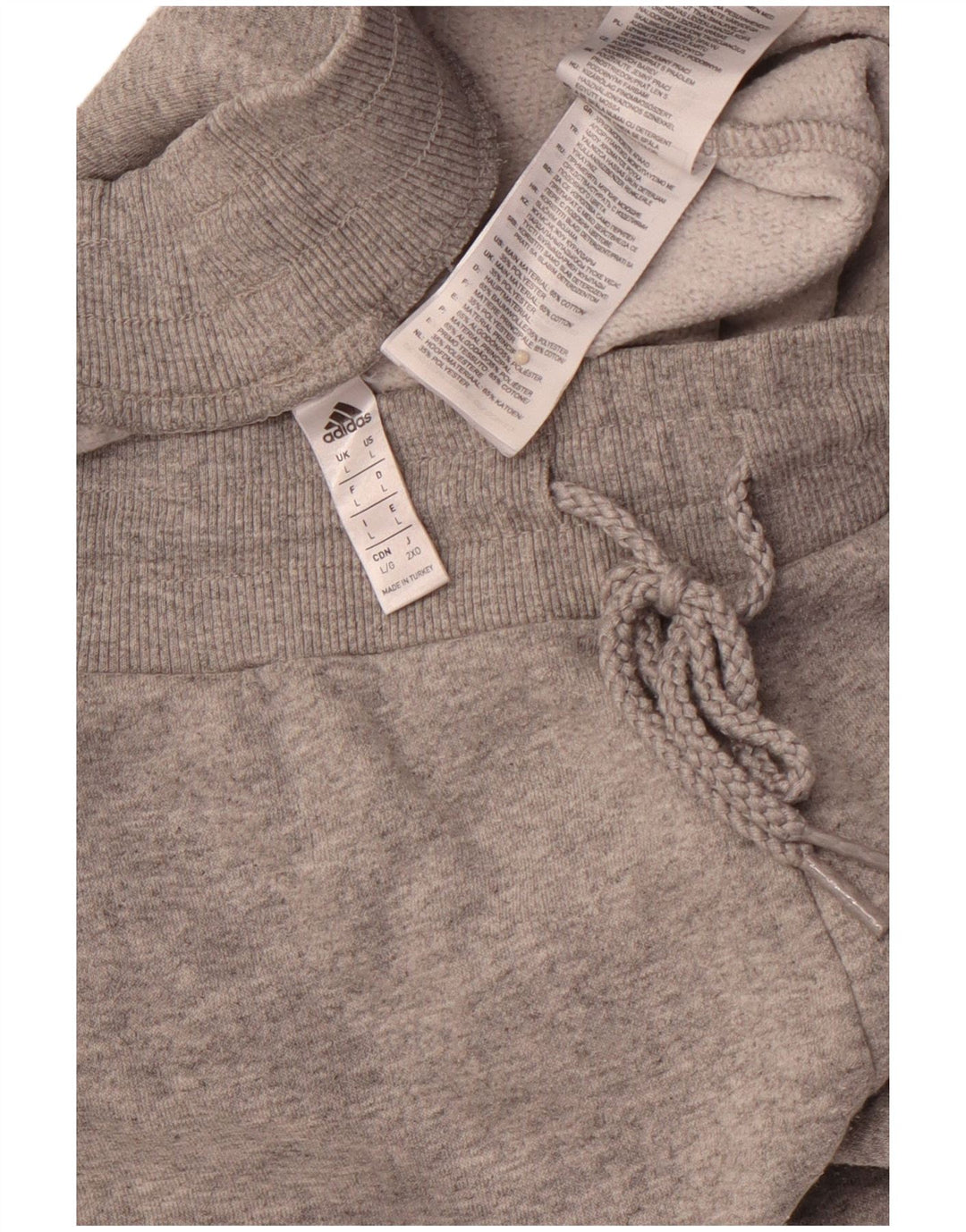 Мужские спортивные брюки ADIDAS, джоггеры, большие серые, хлопок