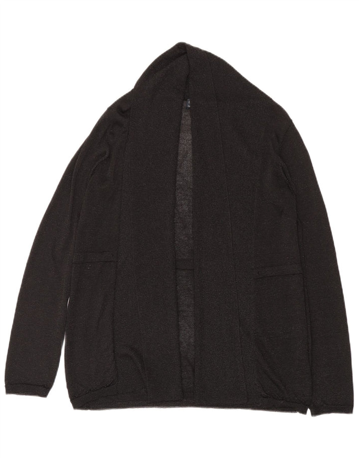 Женский открытый кардиган Zara UK 12, средний черный вискоза