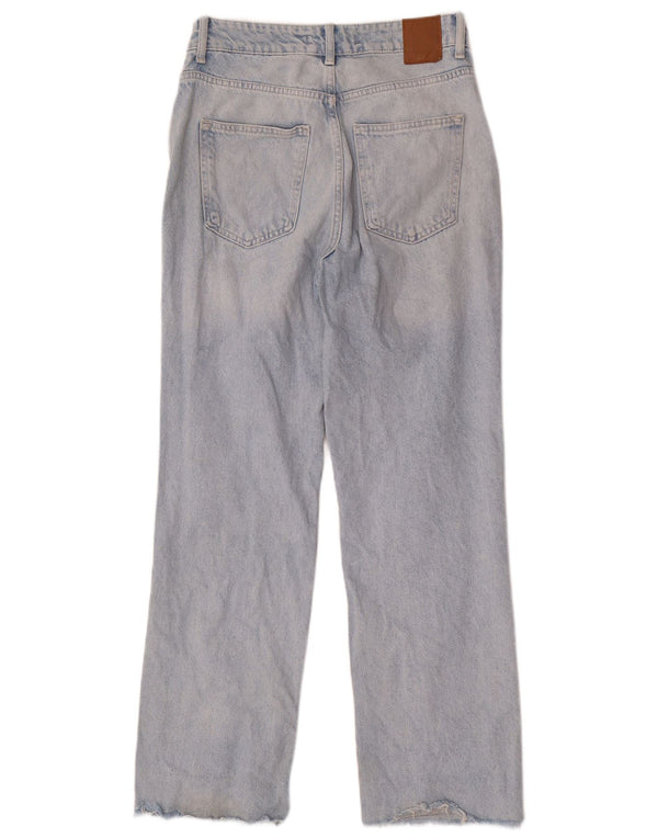 Женские прямые джинсы Zara EU 38, маленькие W28 L29, синие, хлопок