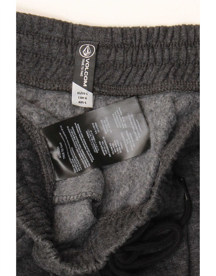 Мужские спортивные брюки Volcom с графическим принтом, джоггеры, большие серые, хлопковые