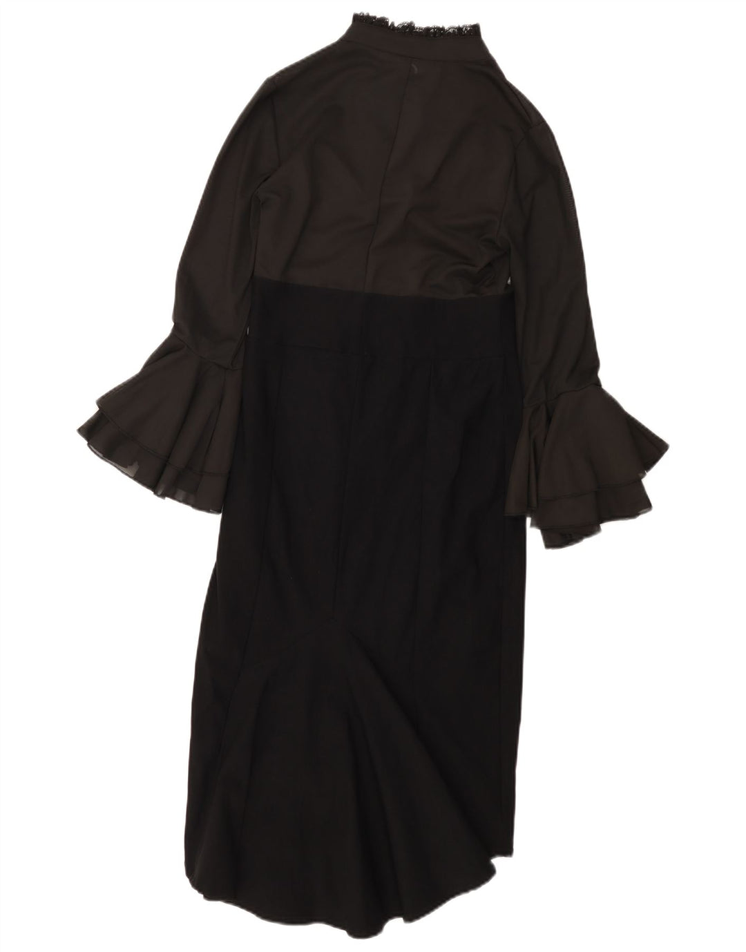 KILLSTAR Женское платье макси с длинными рукавами UK 8 маленькое черное с цветными блоками