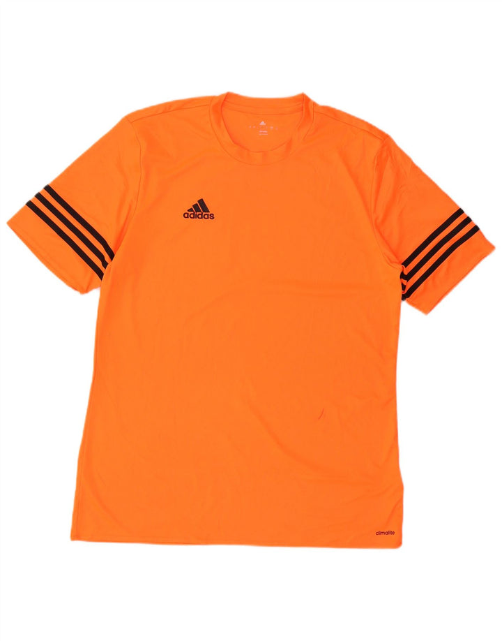 Мужская футболка ADIDAS Climalite, большой оранжевый полиэстер