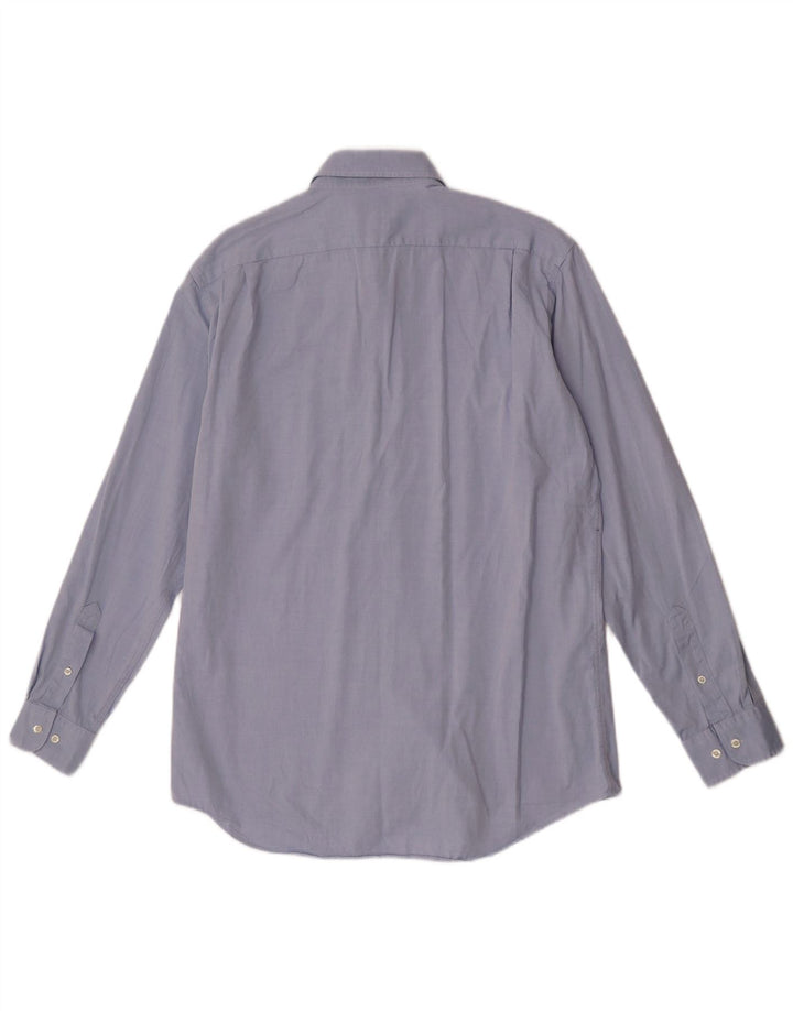 Мужская рубашка Lacoste, размер 40, средний синий хлопок, размер 40