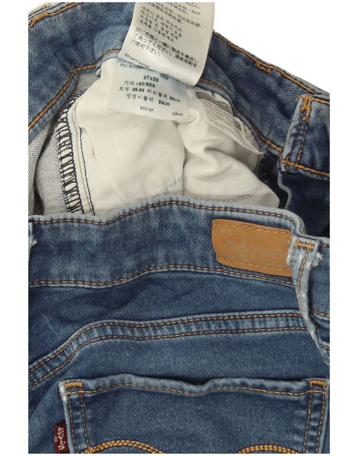 Женские джинсы скинни Levi's W27 L30 синие, хлопок