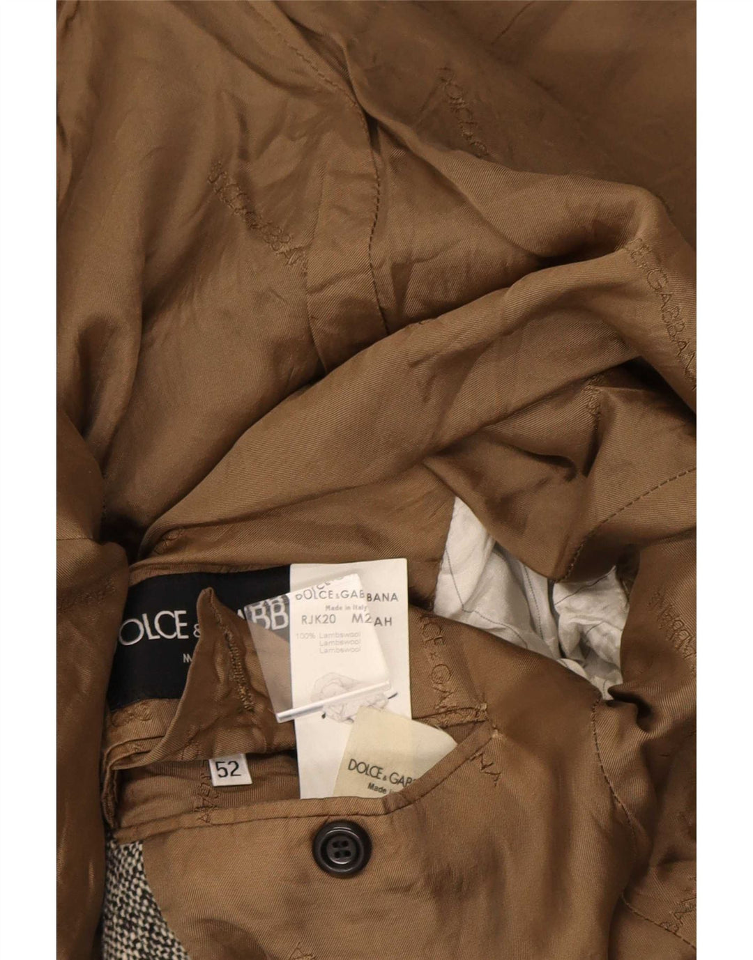 Мужской пиджак на 1 пуговице Dolce & Gabbana IT 52 XL, серый, шерстяной в крапинку