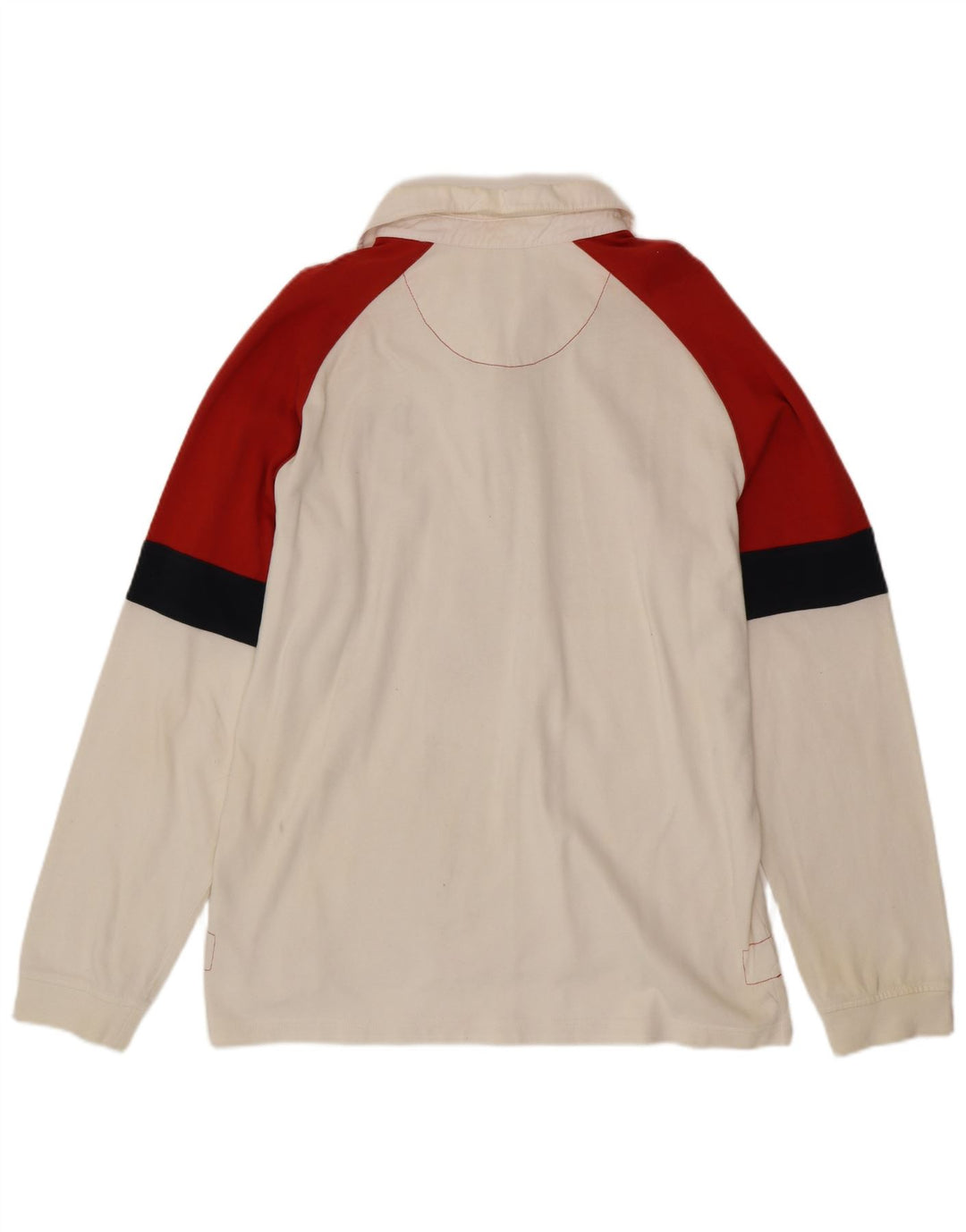 Мужская рубашка-поло для регби NIKE с длинным рукавом, Великобритания, 45/47 XL, белая с цветными блоками