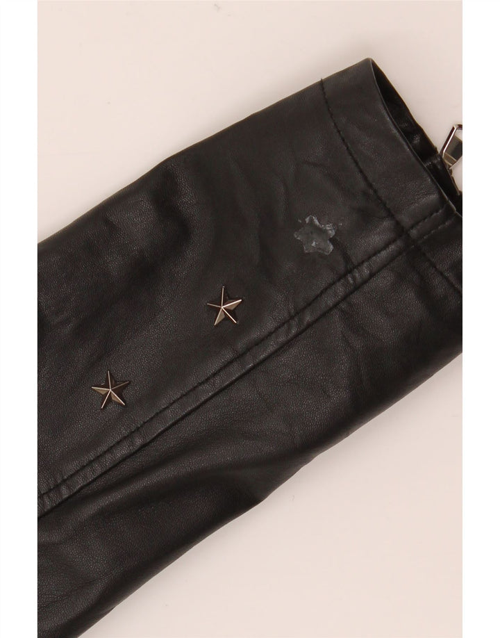 Женская кожаная косуха Conbipel IT 40 маленькая черная кожа