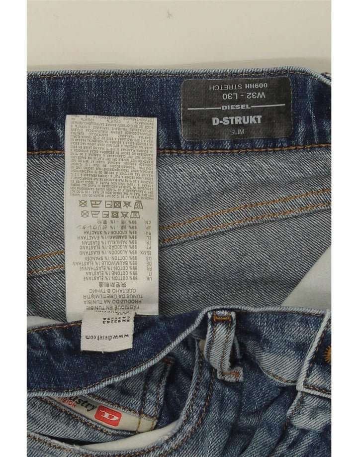 Мужские джинсы Diesel D-Strukt Slim W32 L30, синий хлопок