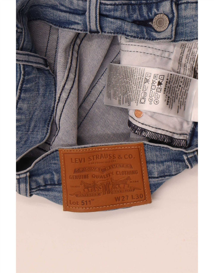 Мужские джинсы Levi's Slim 511 W27 L30 синие, хлопок