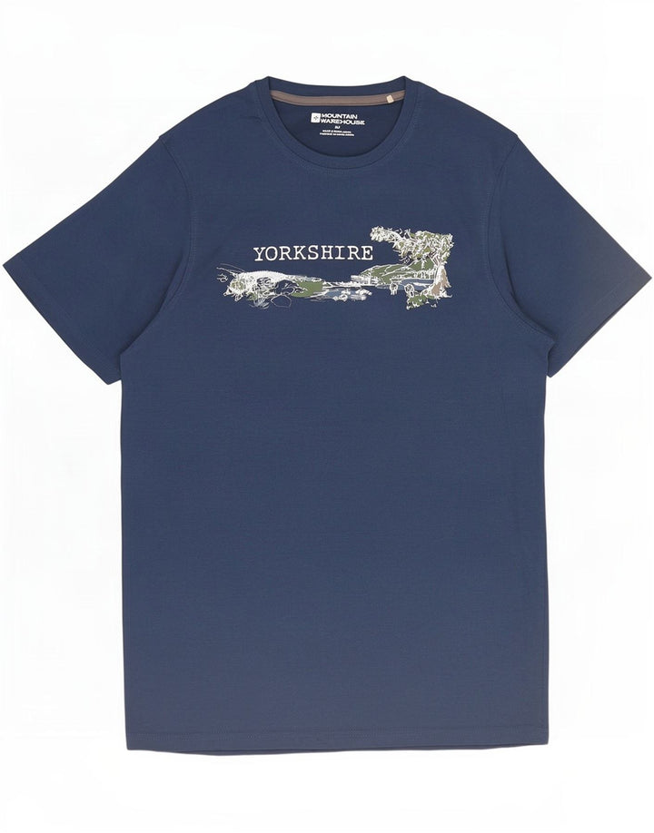 Мужская футболка с рисунком Mountain Warehouse Yorkshire, маленькая, темно-синяя