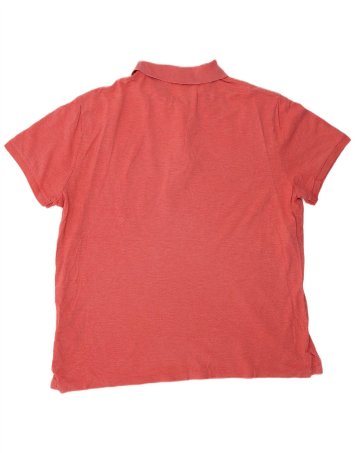 POLO RALPH LAUREN Мужская приталенная рубашка поло на заказ XL, красный хлопок