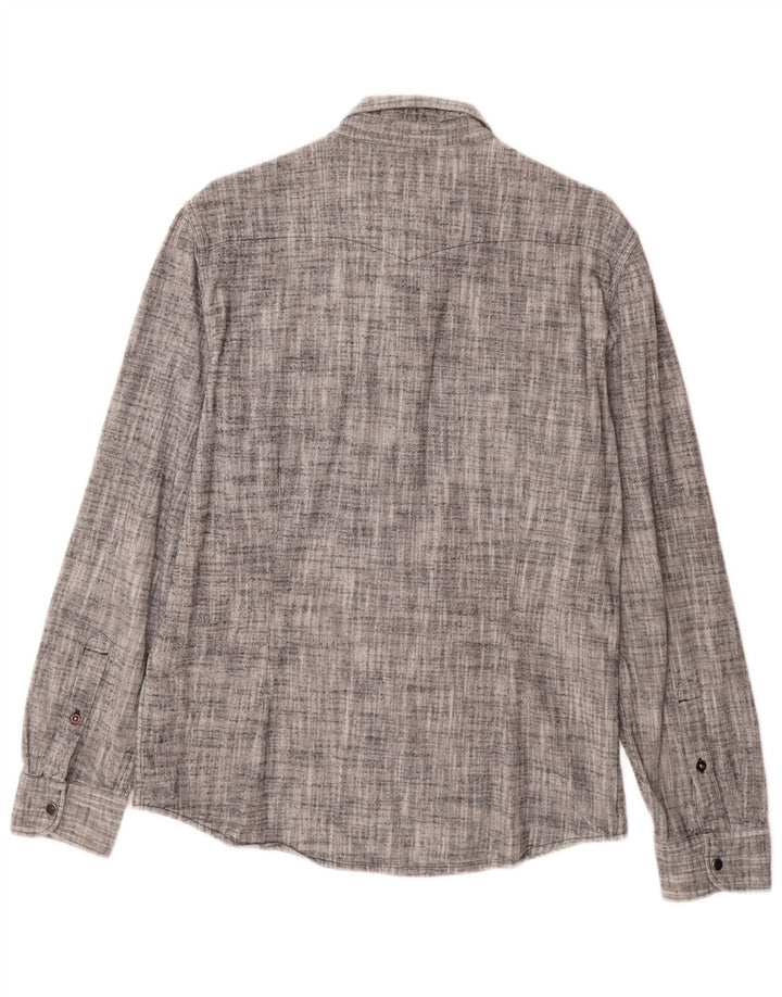 Мужская фланелевая рубашка Lee Slim Fit, большой серый хлопок с крапинками