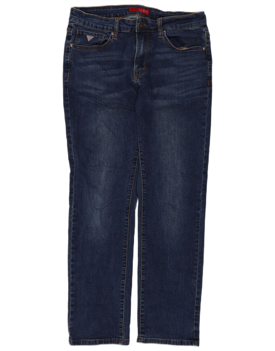 Женские прямые узкие джинсы Guess W30 L28, синие, хлопок