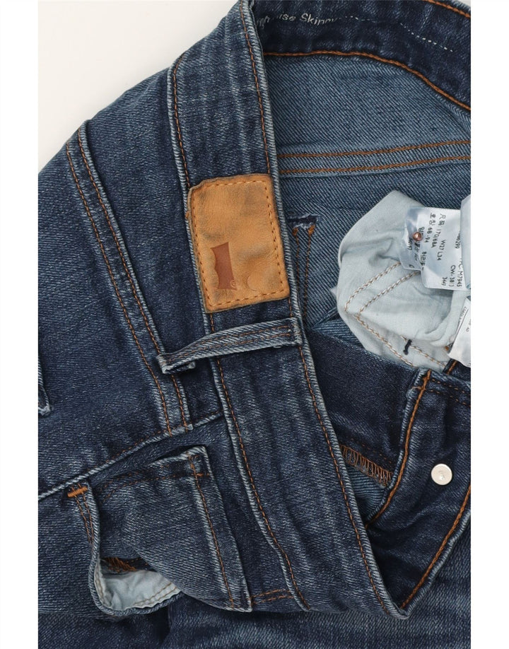 Женские джинсы скинни с высокой посадкой LEVI'S W27 L24 Синие, хлопок