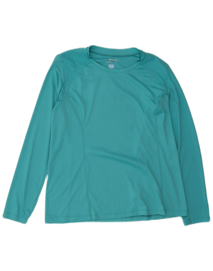 Женский топ Columbia с длинным рукавом, Великобритания, 18 XL, бирюзовый полиэстер