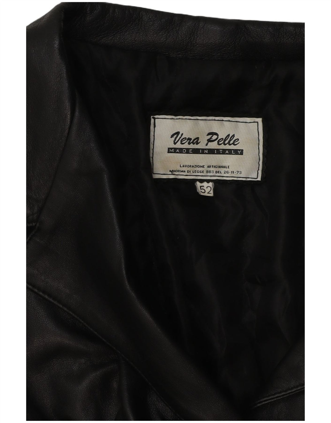 Винтажная женская кожаная куртка IT 52 2XL Черная