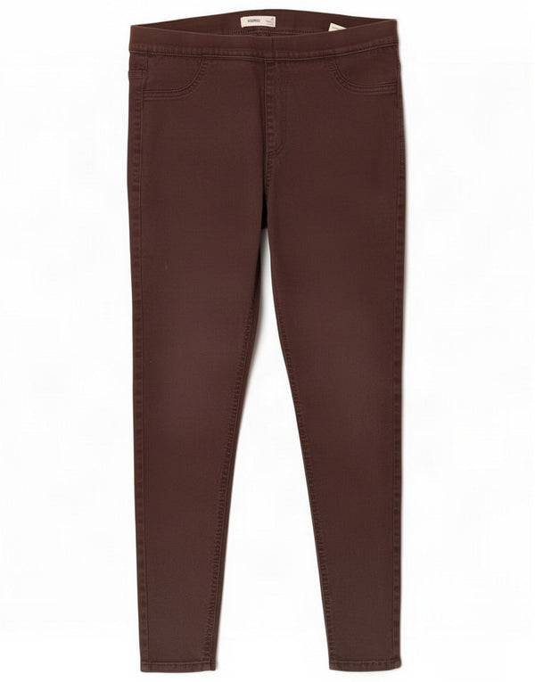 Женские джинсы джеггинсы Marks & Spencer UK 14, большие W32 L26, коричневый хлопок