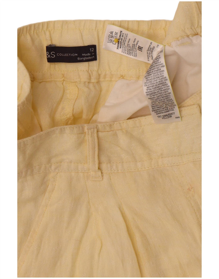 Женские шорты чинос Marks & Spencer UK 12 Medium W30 Желтый лен