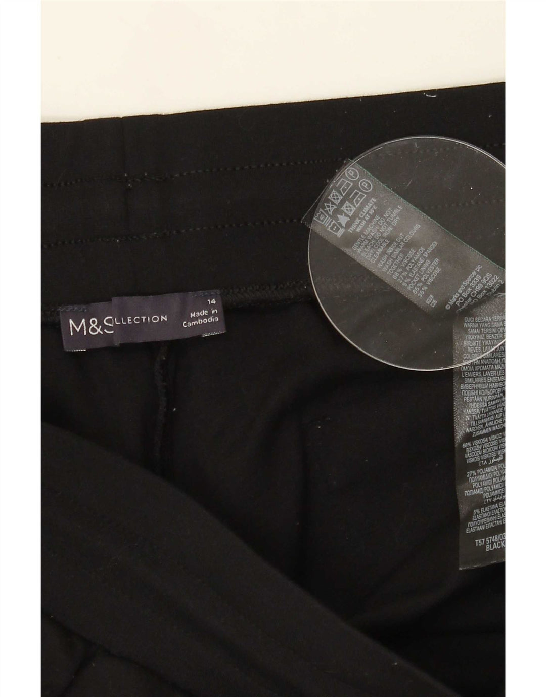 Женские спортивные брюки карго Marks & Spencer UK 14, большие черные вискозные