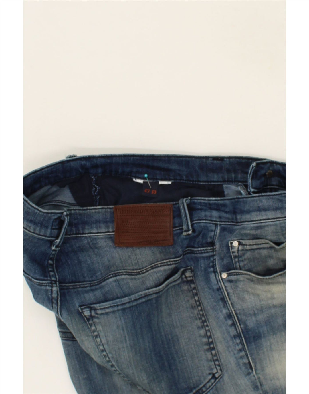 TRUSSARDI Womens Slim Jeans W33 L27 Blue Vintage Trussardi and Second-Hand Trussardi from Messina Hembry 