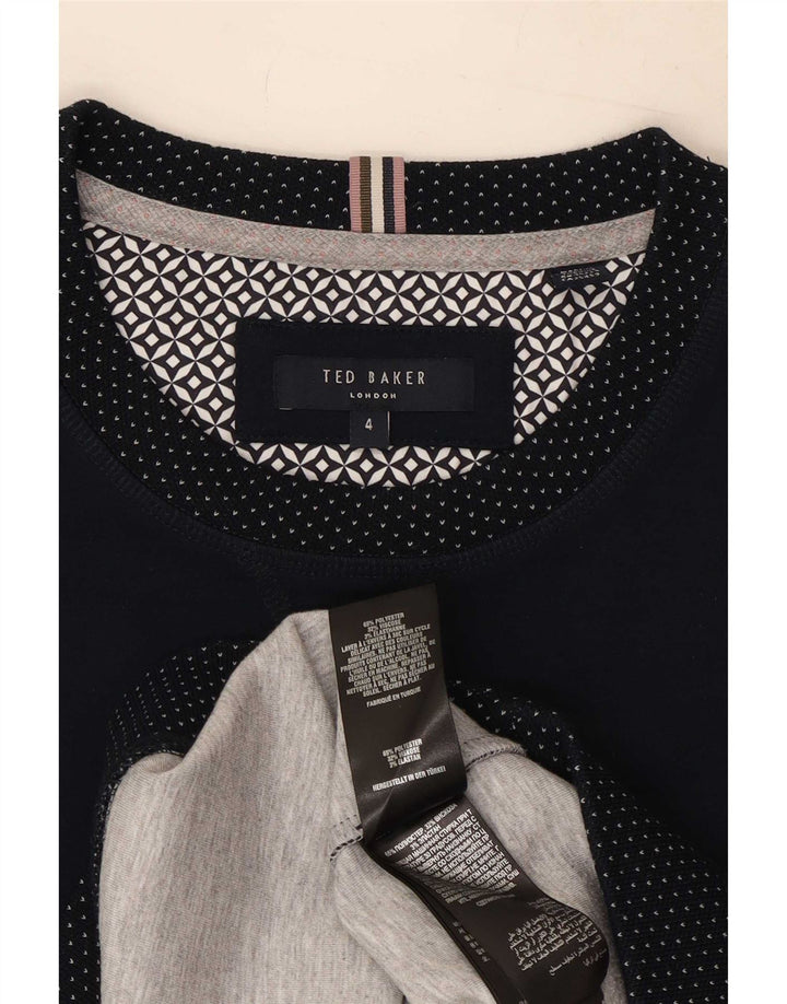 Мужской свитшот Ted Baker, размер 4, большой, темно-синий, пятнистый полиэстер