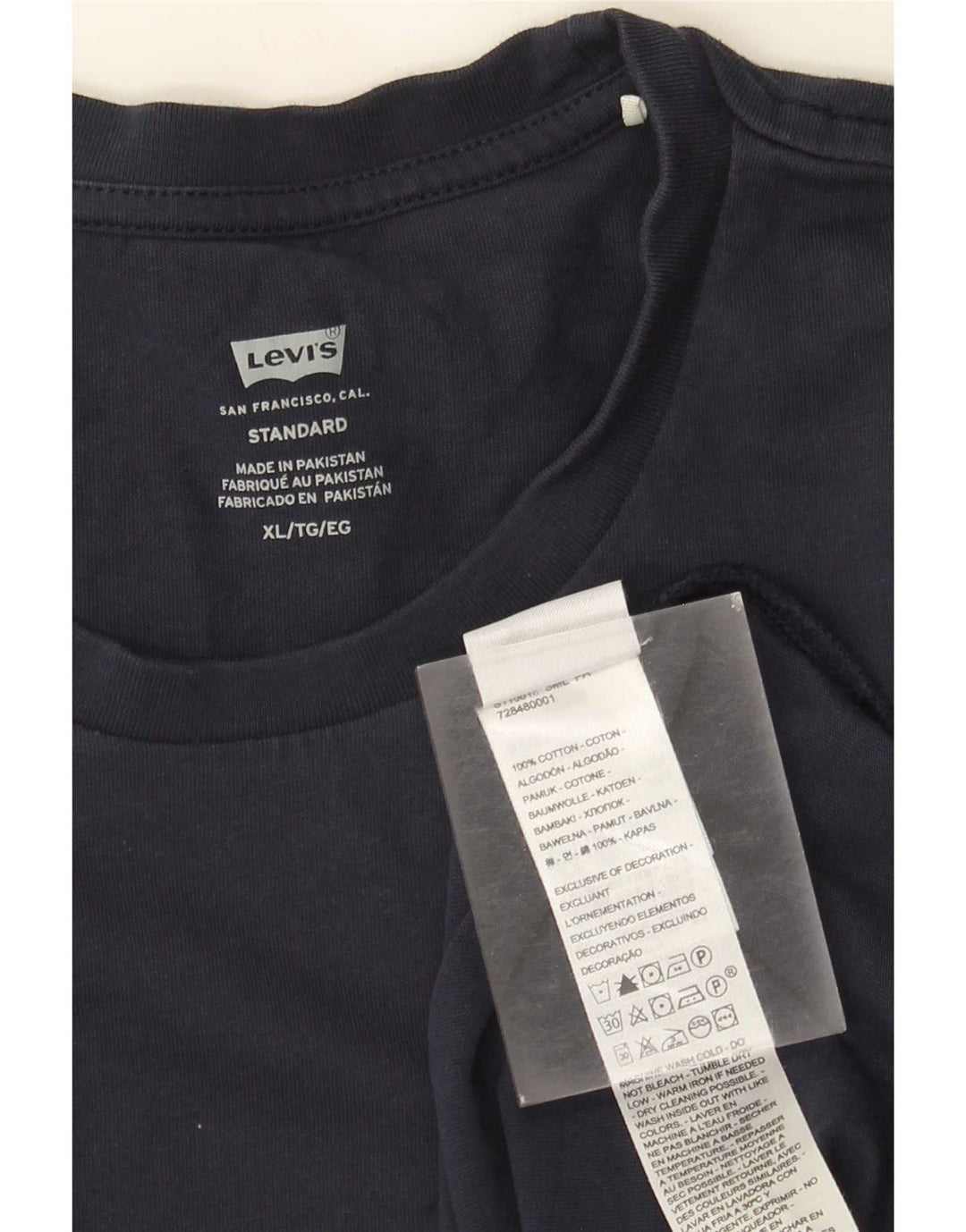Мужской стандартный топ Levi's с длинным рукавом XL, темно-синий, хлопок