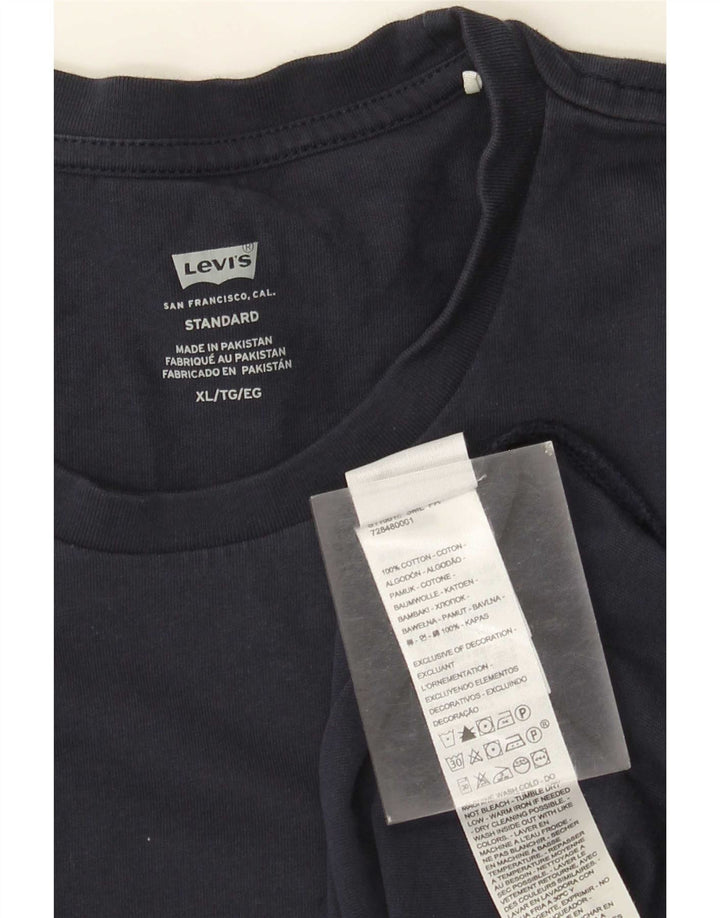 Мужской стандартный топ Levi's с длинным рукавом XL, темно-синий, хлопок