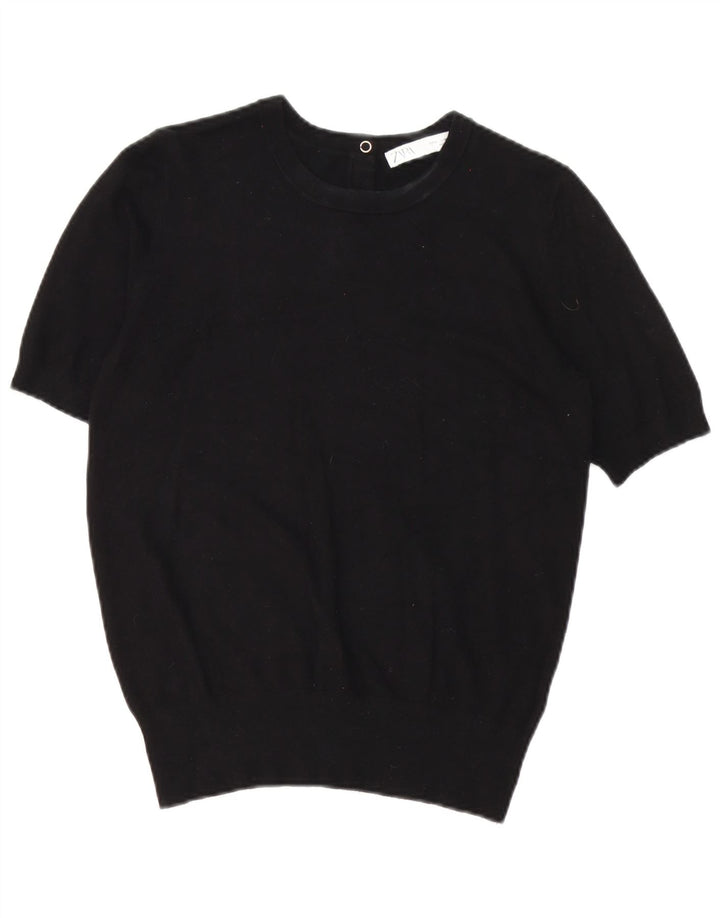 Женская футболка Zara Top UK 14 Medium Black