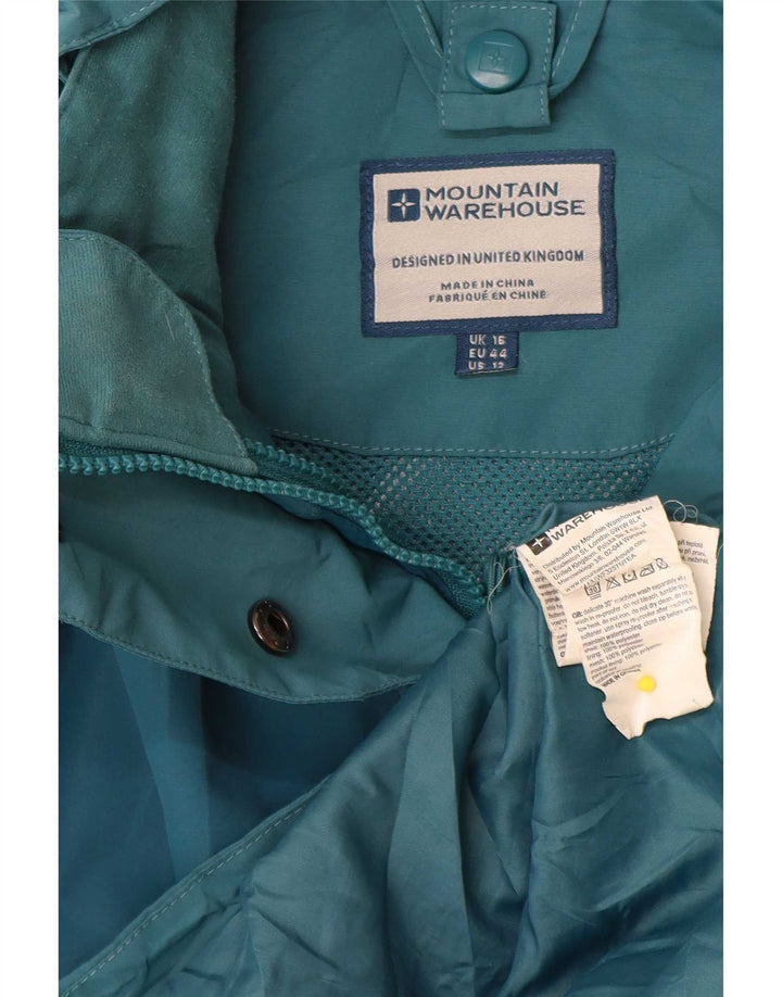 Женская дождевик с капюшоном Mountain Warehouse UK 16, большой синий полиэстер