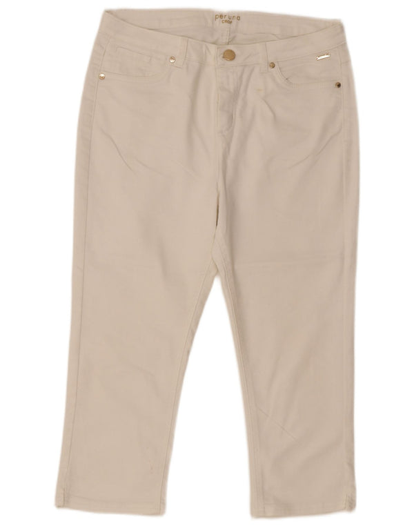 Женские укороченные брюки Marks & Spencer Per Una UK 14, большие W32 L21, белые