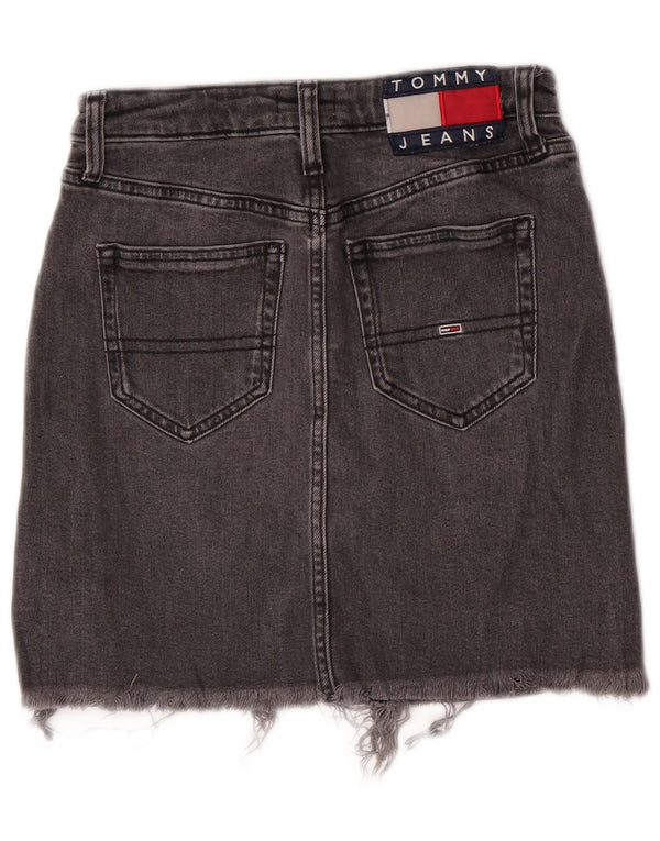 Женская джинсовая юбка Tommy Hilfiger W24 XS Серая, хлопок