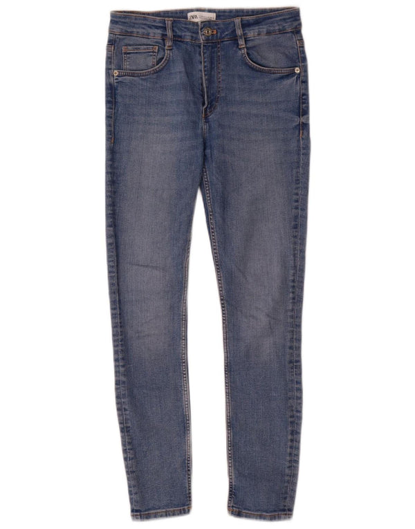 Женские джинсы скинни Zara EU 38, маленькие W28 L27, синие