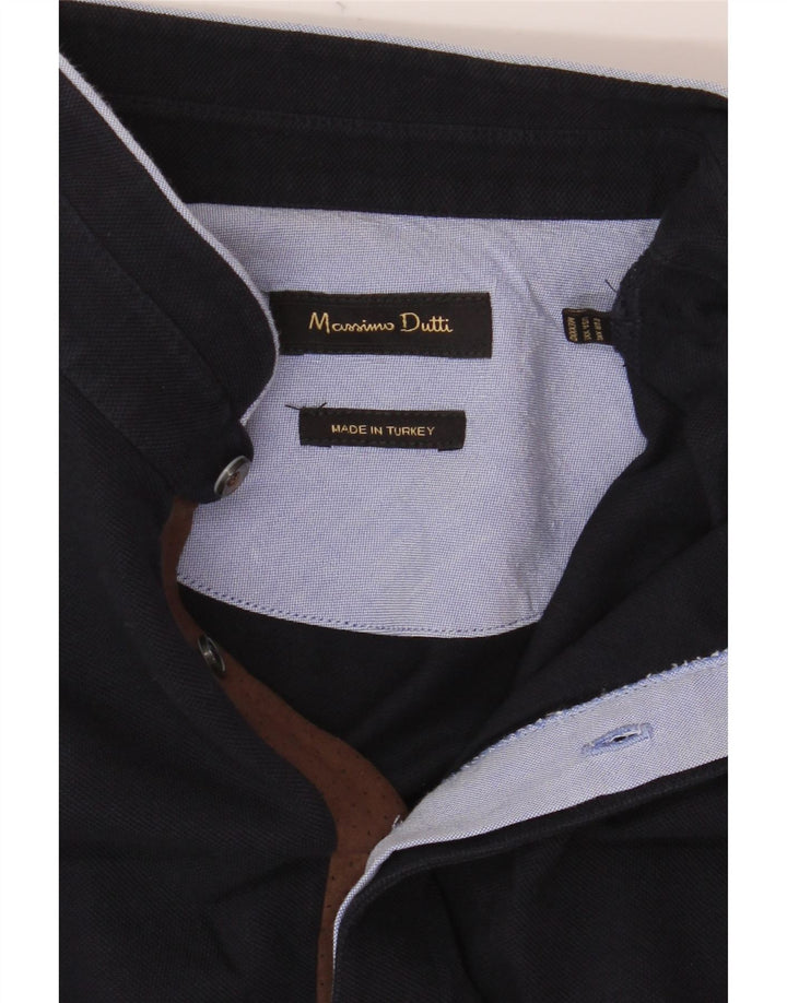 Мужская рубашка-поло Massimo Dutti 2XL темно-синяя