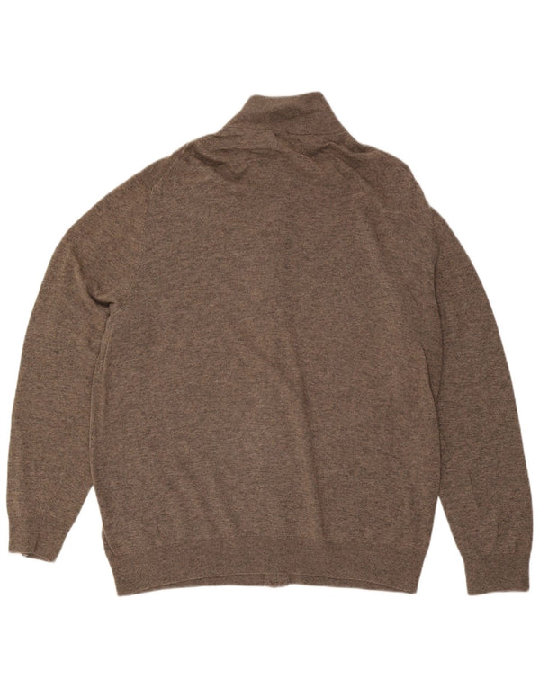 Мужской кардиган GANT 3XL, коричневый в крапинку, шерсть