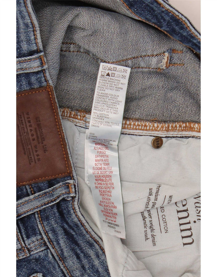 Мужские прямые джинсы Marks & Spencer W38 L31 синие, хлопок