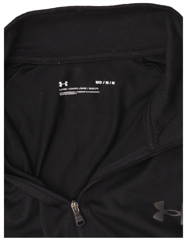 Мужской пуловер с воротником на молнии Under Armour, средний черный спортивный костюм