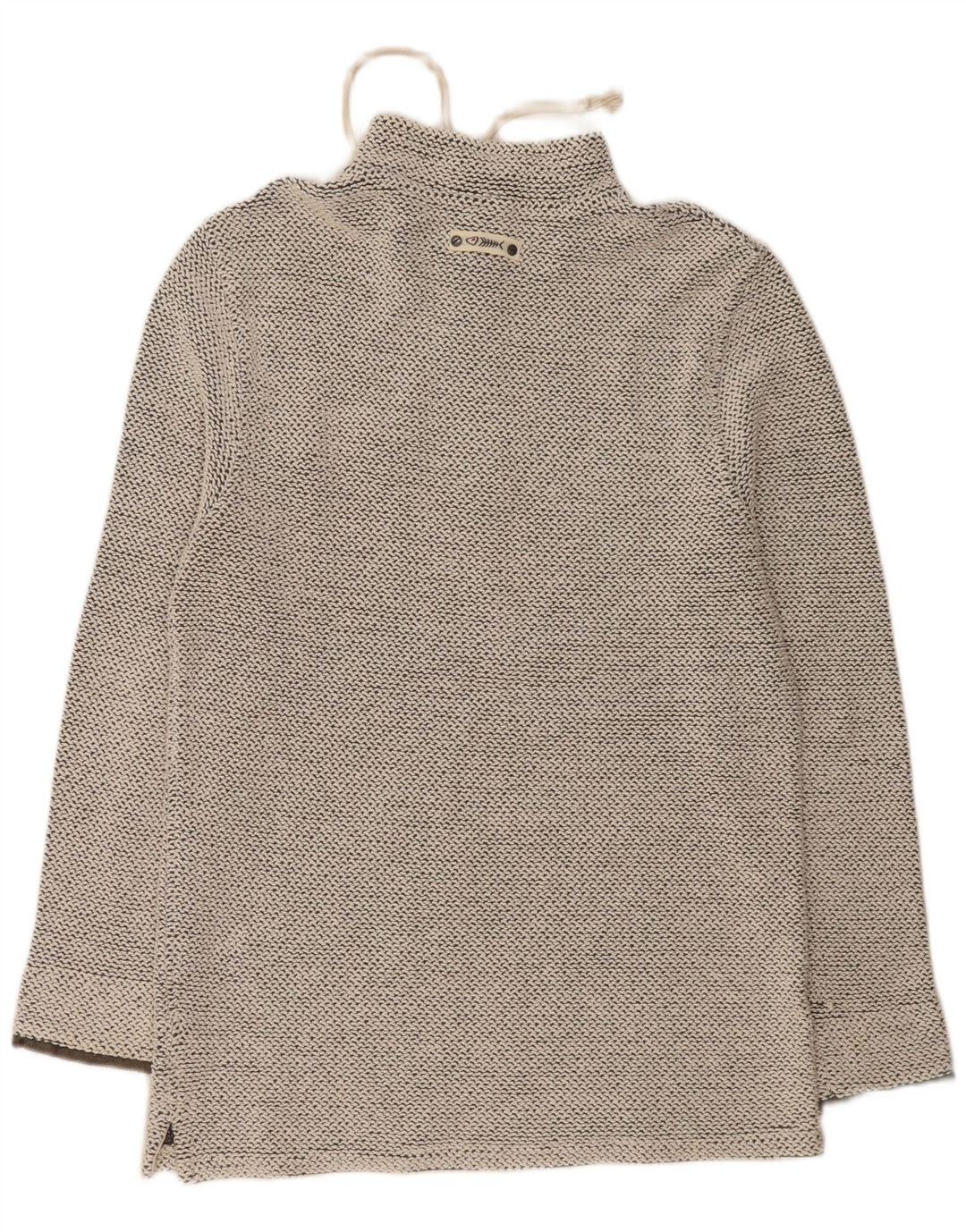 Мужской свитер WEIRD FISH с воротником на молнии, большой серый хлопковый джемпер