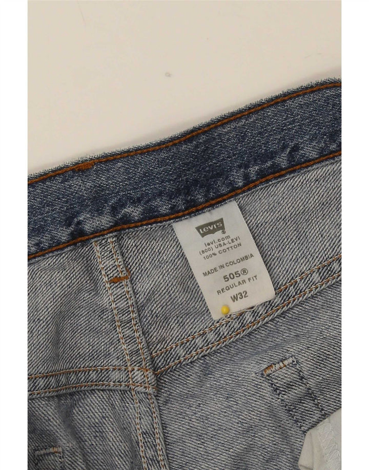 Мужские джинсовые шорты Levi's 505 стандартного кроя среднего размера W32, синие, хлопок