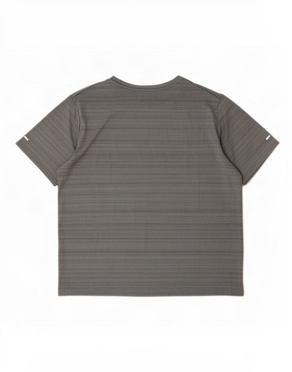 Женская футболка Nike Dri Fit Top UK 14, полиэстер, средний серый цвет в полоску