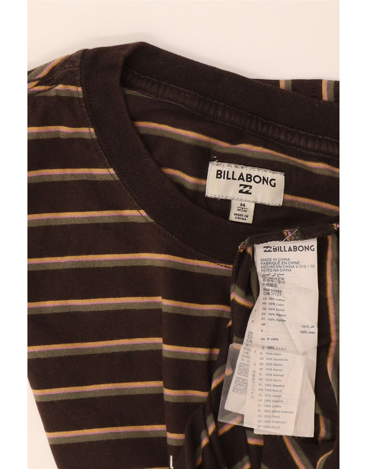 Billabong Мужская футболка из хлопка среднего коричневого цвета в полоску