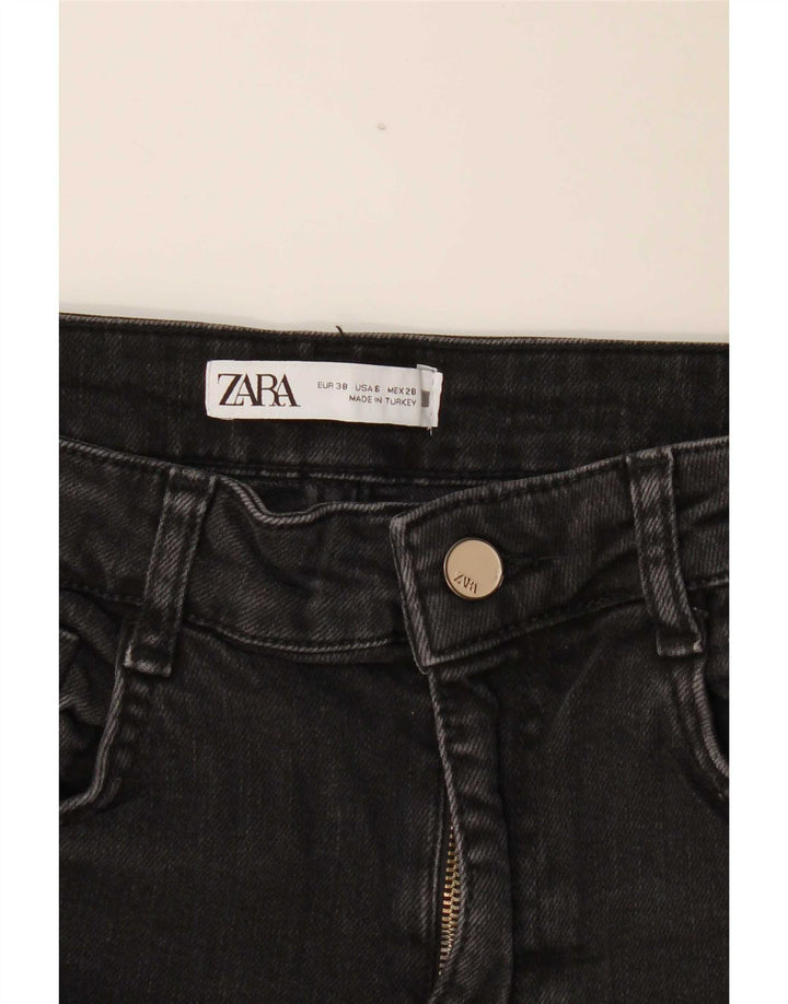 Женские прямые джинсы Zara EU 38, маленькие W28 L26, черные