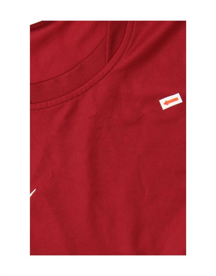 Мужская футболка Nike Dri Fit, большой темно-бордовый полиэстер