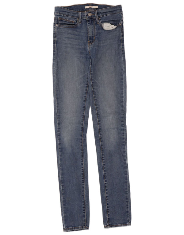 Женские утягивающие джинсы скинни Levi's W27 L34, синие, хлопок