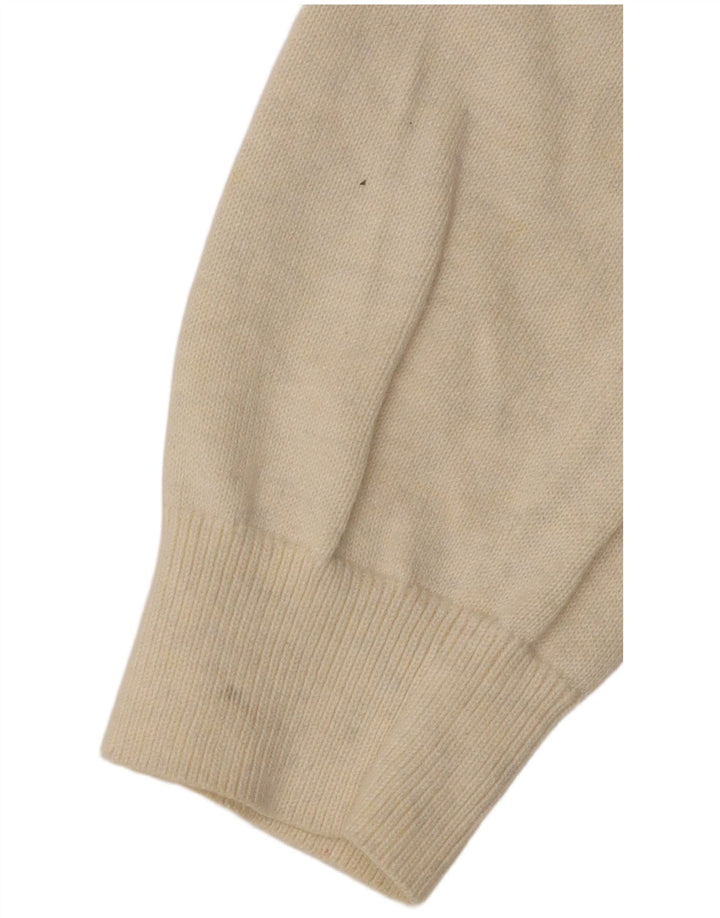 Мужской джемпер с воротником на молнии TOMMY HILFIGER, большой хлопковый свитер белого цвета