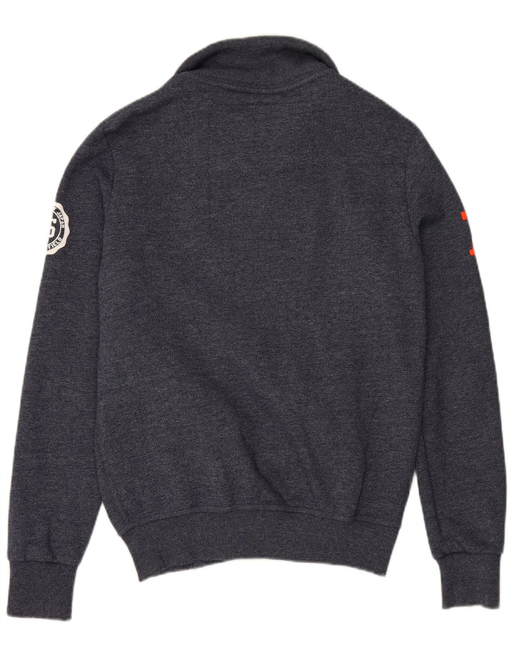 SUPERDRY Мужской спортивный костюм с графическим рисунком, верхняя куртка, маленький темно-синий, хлопок